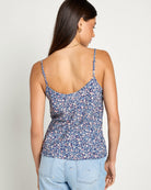 Sapphire Floral $|& SEAS Serene Spaghetti Strap Tank - SOF Back