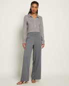 Graphite $|& Citrus Citywide Wide Leg Pull-On Trouser - UGC On Fig