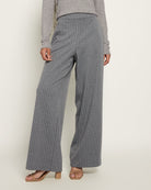 Graphite $|& Citrus Citywide Wide Leg Pull-On Trouser - SOF Front