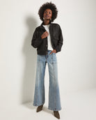 Black $|& SEAS Hideaway Bomber Jacket - UGC On Fig