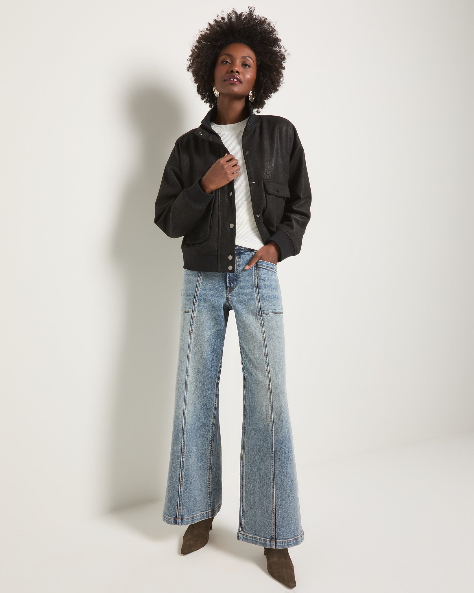 Black $|& SEAS Hideaway Bomber Jacket - UGC On Fig