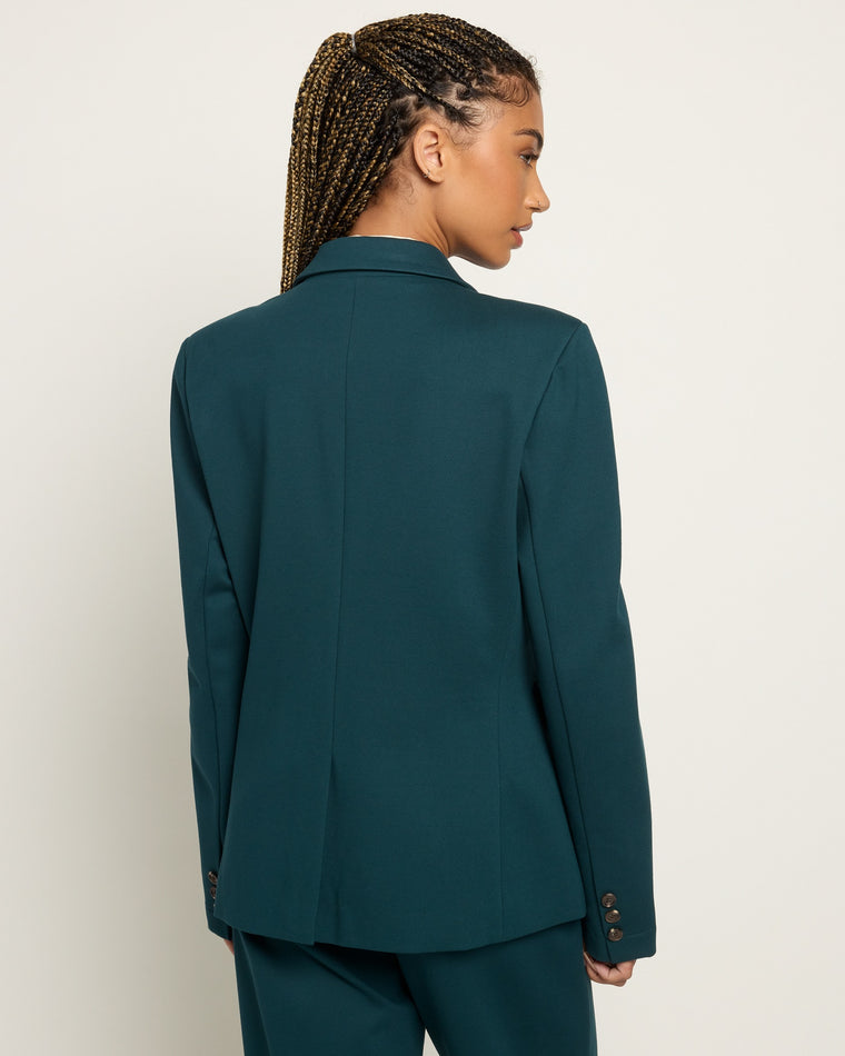 Forest Green $|& Citrus Ashlyn Double Breasted Blazer - SOF Back