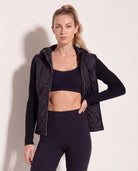 Black $|& Herizon Valley Mixed Media Jacket - VOF Front