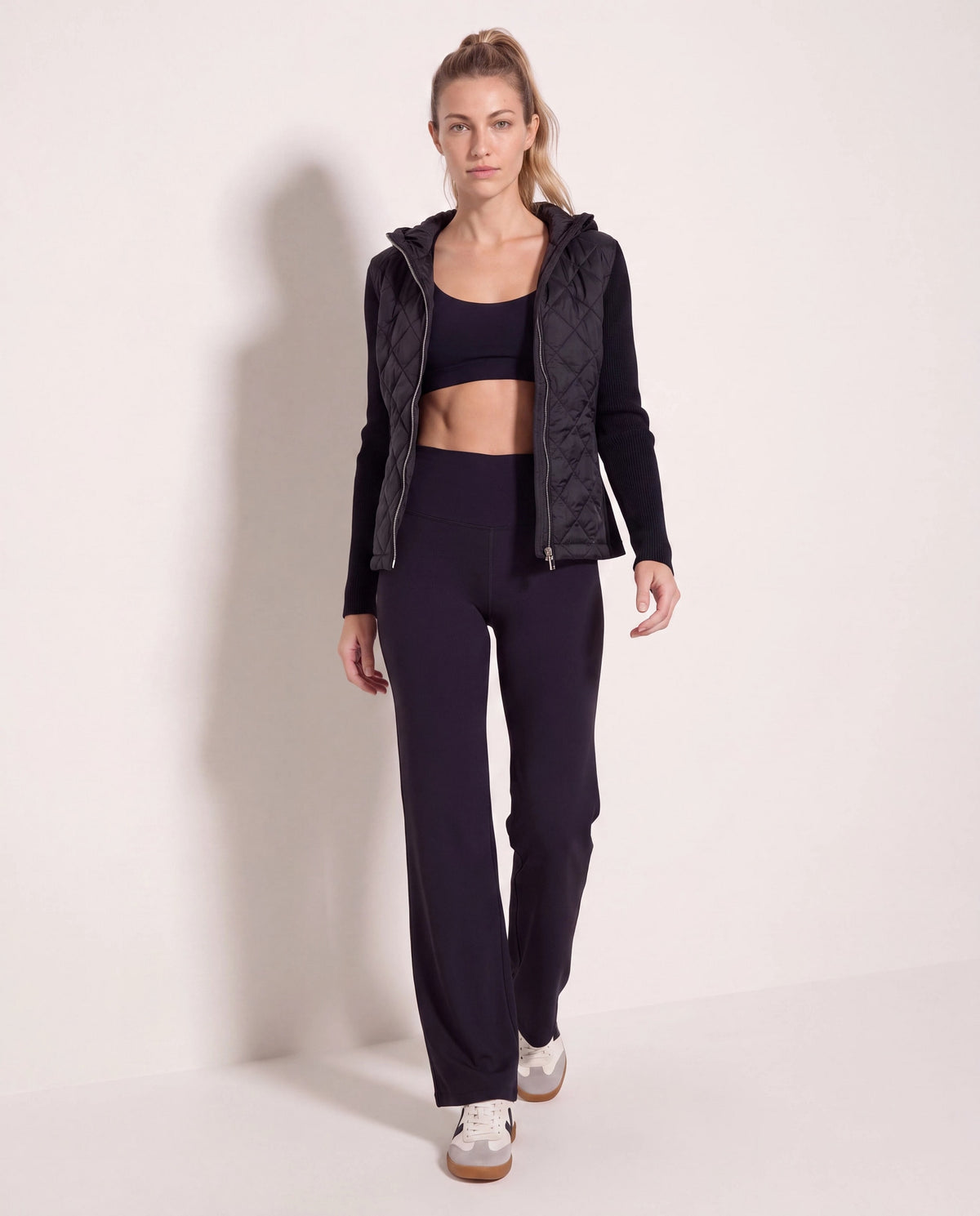 Black $|& Herizon Valley Mixed Media Jacket - SOF Full Front