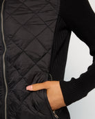 Black $|& Herizon Valley Mixed Media Jacket - SOF Full Front