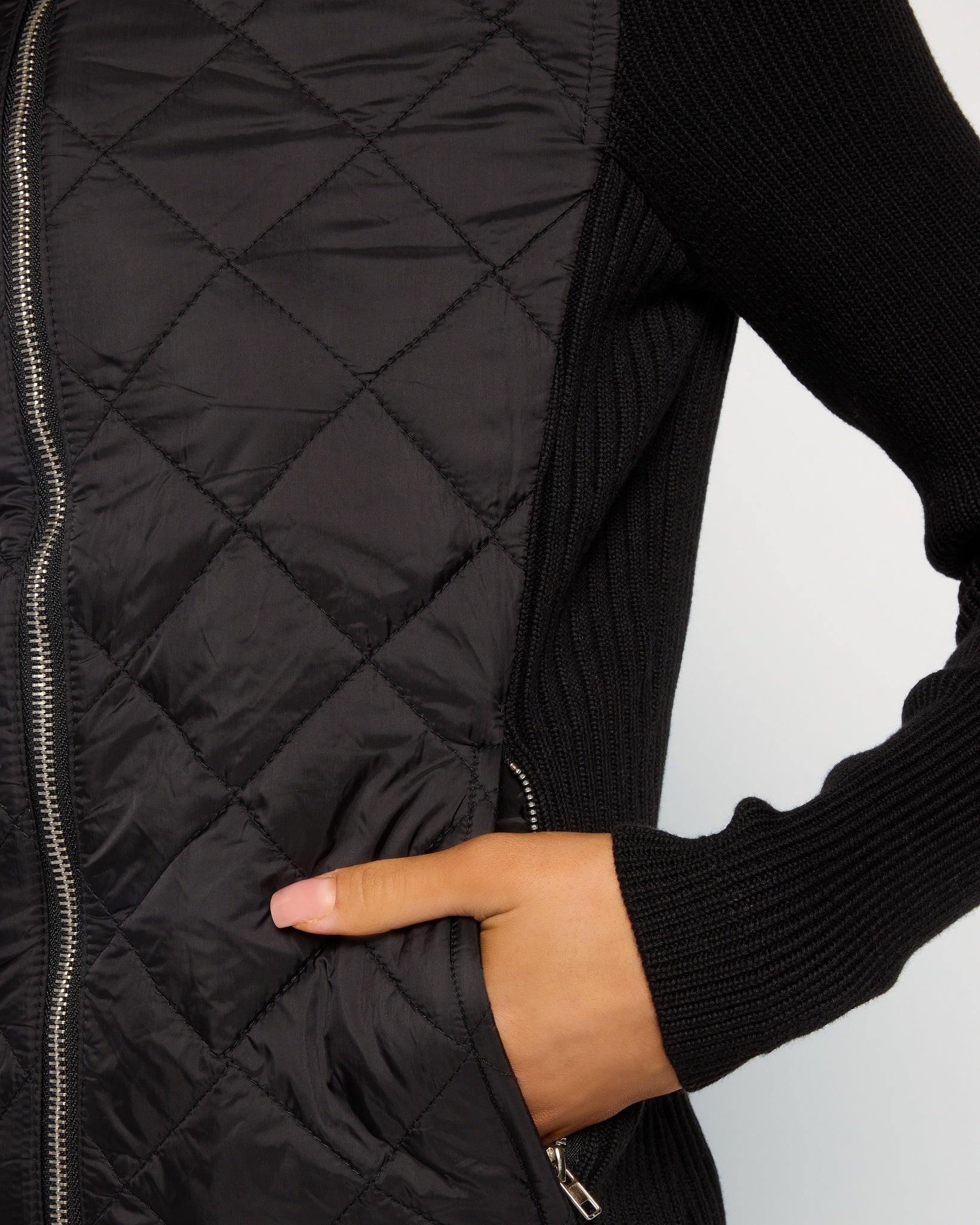 Black $|& Herizon Valley Mixed Media Jacket - SOF Full Front