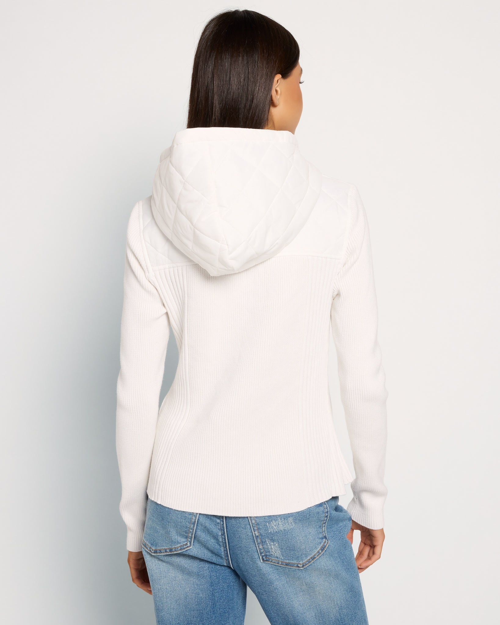 White $|& Herizon Valley Mixed Media Jacket - SOF Back