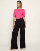 Black $|& Citrus Brentwood Wide Leg Trouser - UGC On Fig