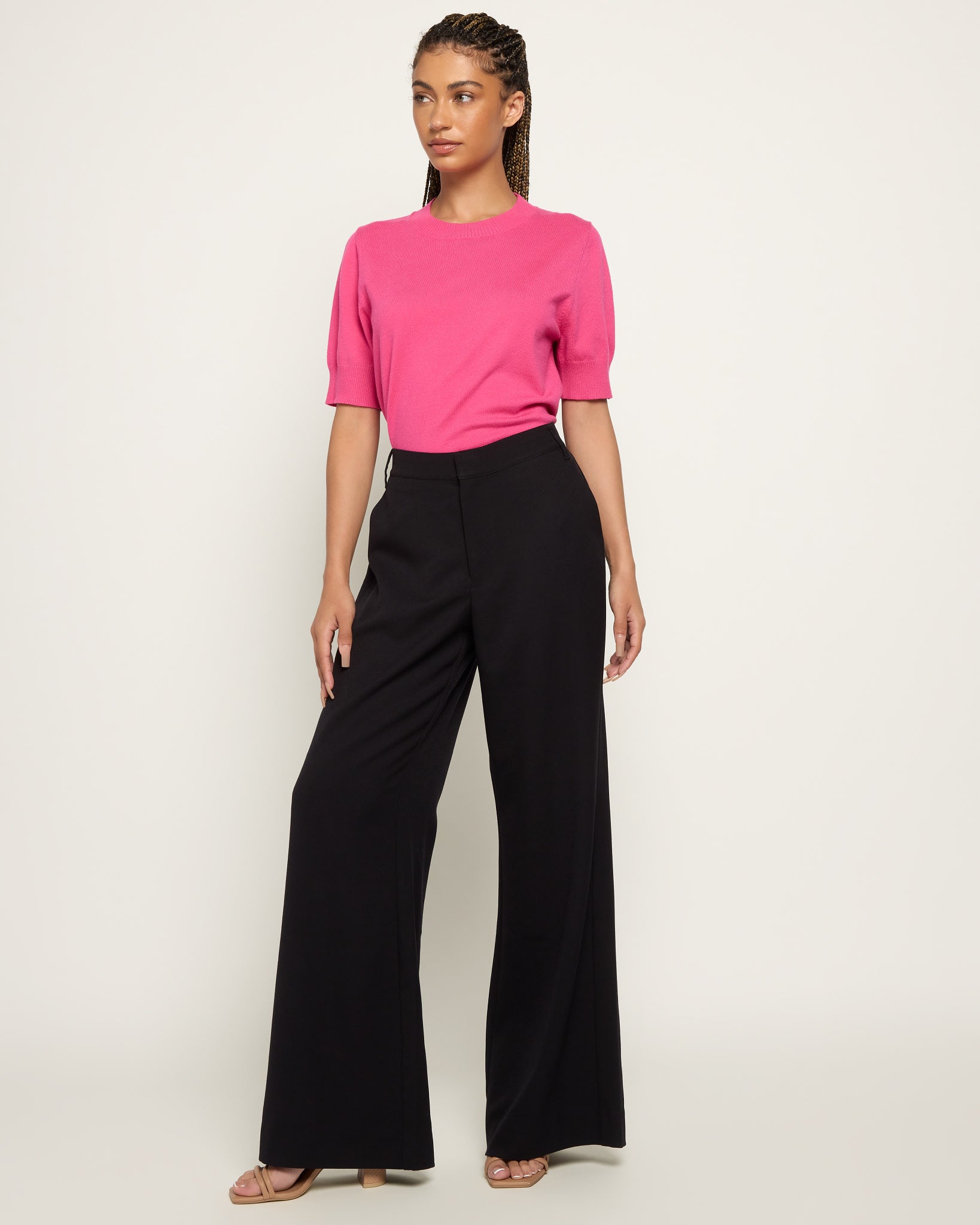Black $|& Citrus Brentwood Wide Leg Trouser - UGC On Fig