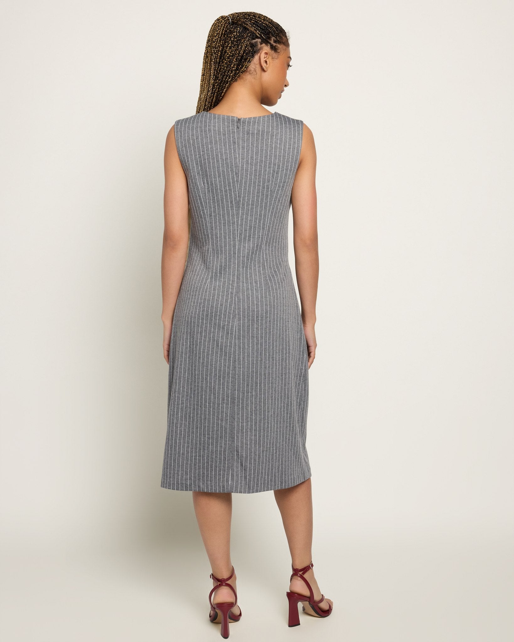 Graphite $|& Citrus Citywide Pleated Dress - SOF Back