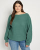 Plus Size Open Weave Dolman Sweater