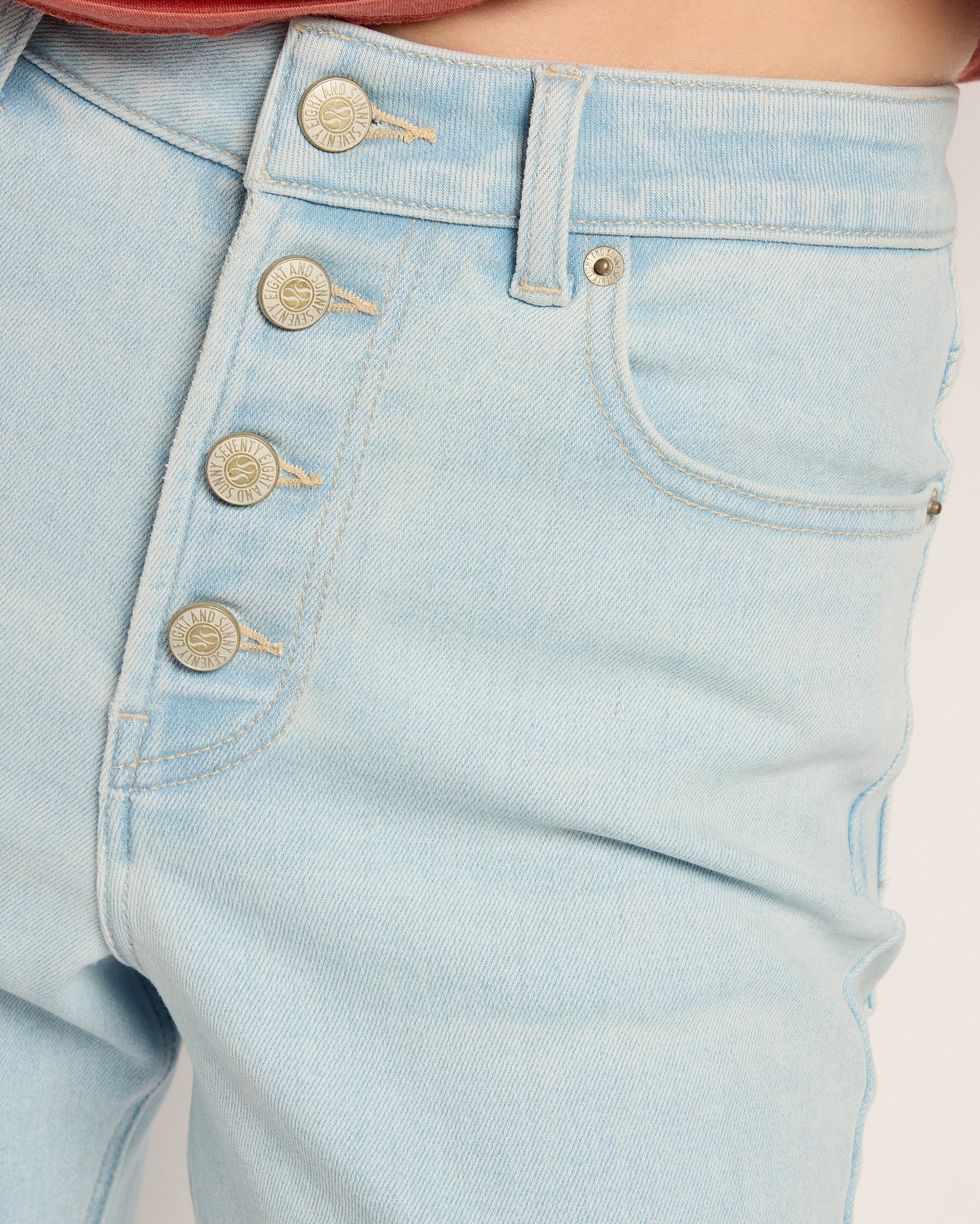 Clear Sky $|& SEAS River Exposed Button Fly Skinny Jean - SOF Full Front