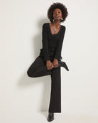 Black $|& SEAS Eventide Ponte Trouser - VOF Front