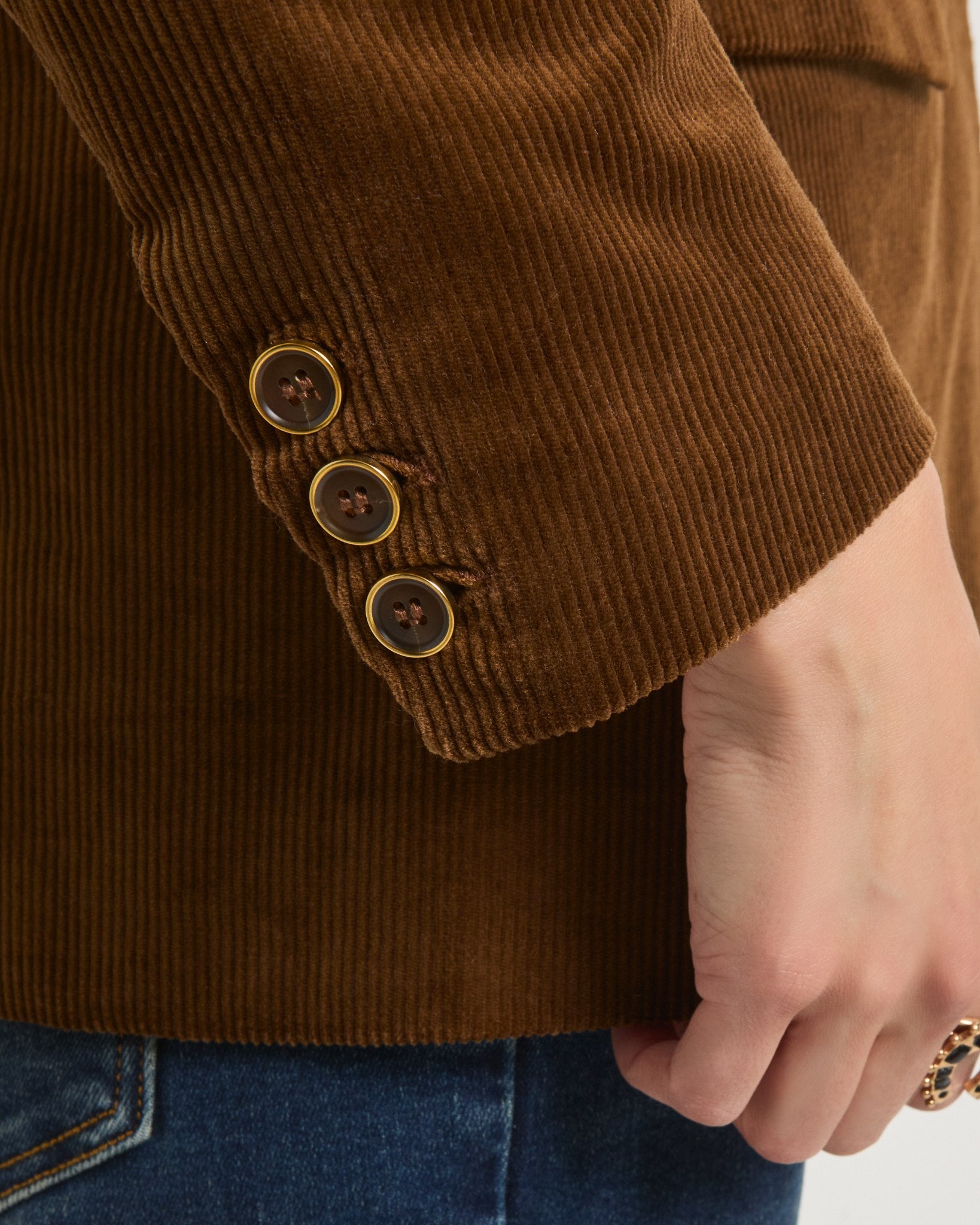Toffee $|& SEAS Ivy Corduroy Blazer - SOF Full Front