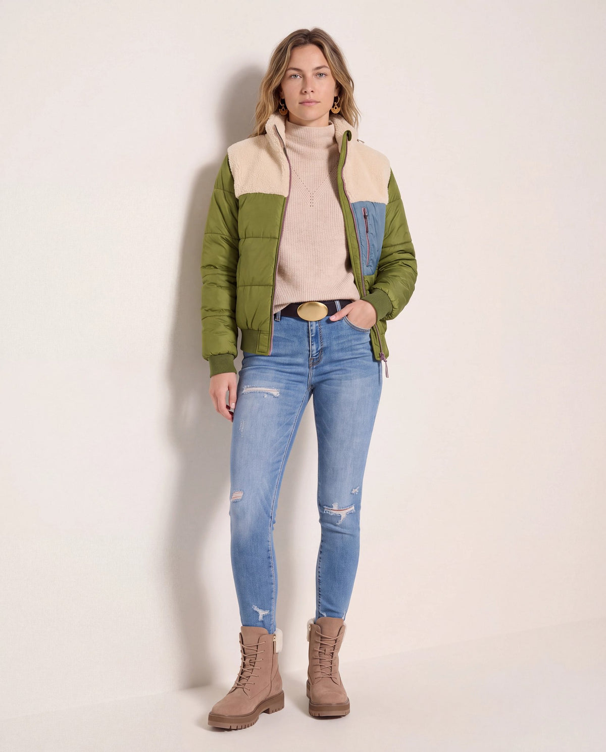 Olive/Birch $|& Herizon Black Diamond Jacket - SOF Back