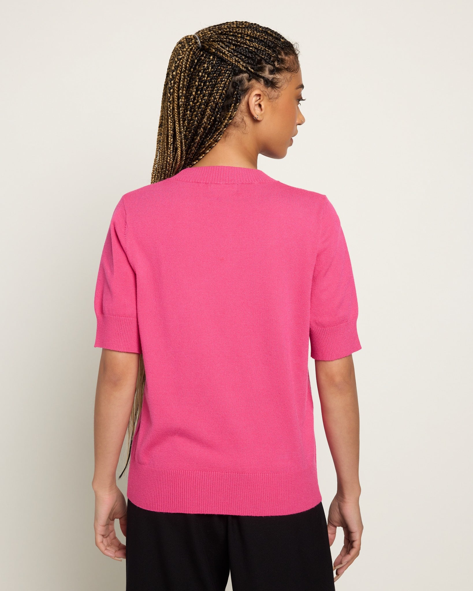 Power Pink $|& Citrus Flower Street Sweater - SOF Back