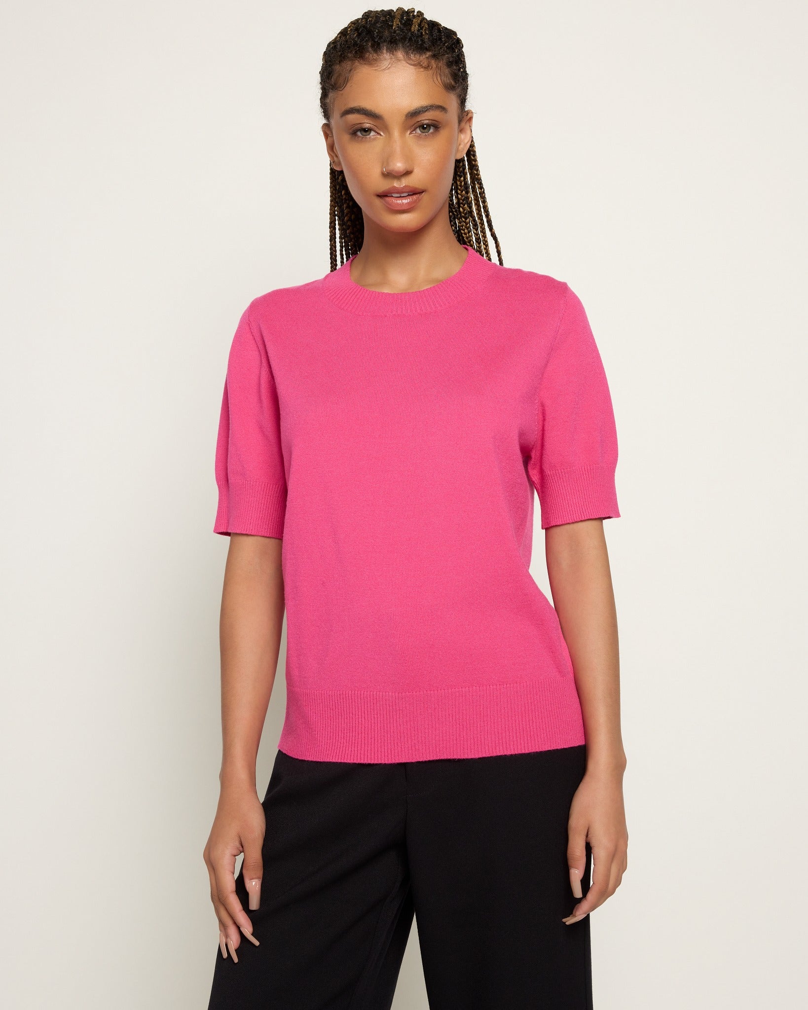 Power Pink $|& Citrus Flower Street Sweater - SOF Front