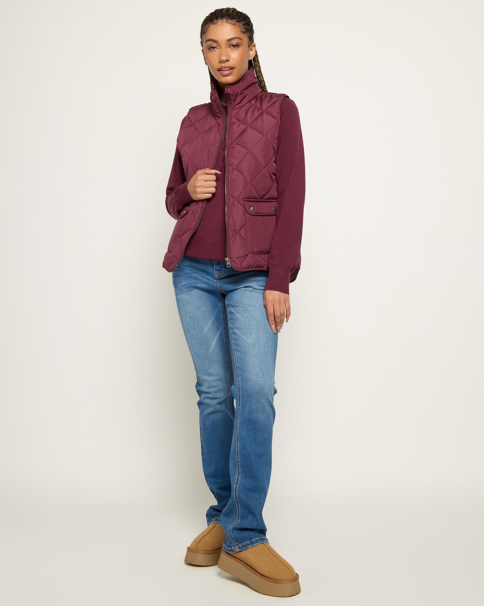 Elderberry $|& Herizon Stargazer Quilted Vest - UGC On Fig