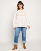 Heather Cream $|& SEAS Cozy Sweater - UGC On Fig