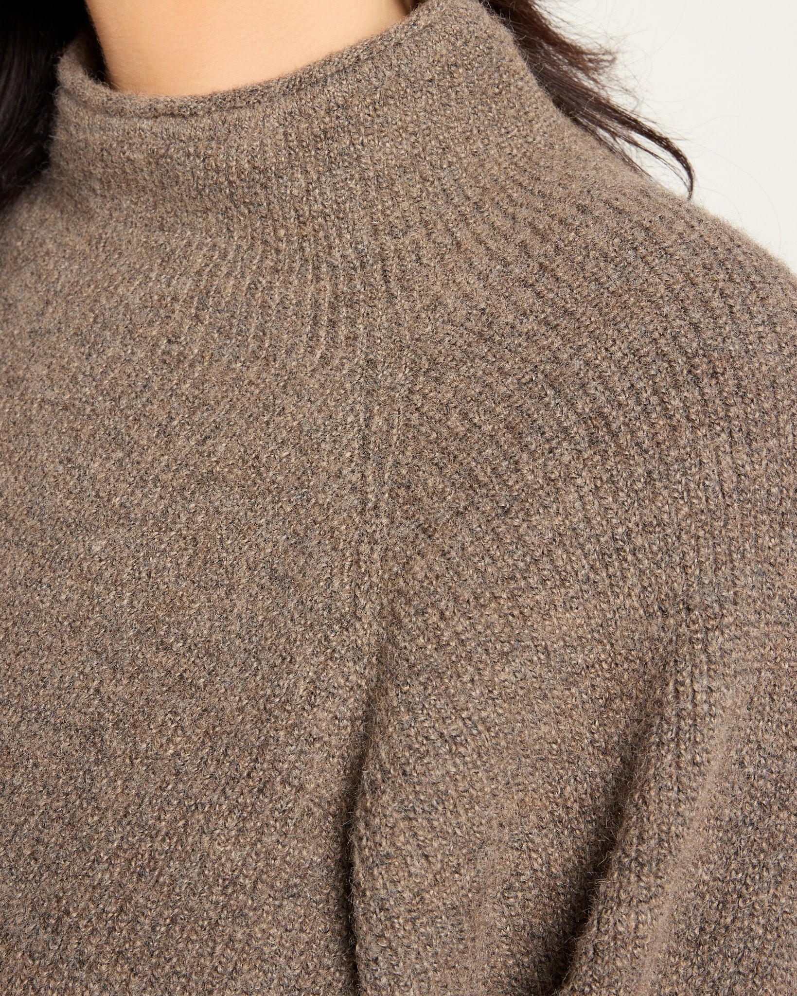 Taupe Marled $|& SEAS Driftwood Sweater - SOF Full Front