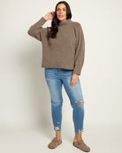 Taupe Marled $|& SEAS Driftwood Sweater - UGC On Fig