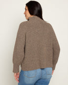 Taupe Marled $|& SEAS Driftwood Sweater - SOF Back