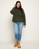 Olive Marled $|& SEAS Driftwood Sweater - UGC On Fig