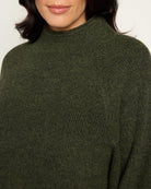 Olive Marled $|& SEAS Driftwood Sweater - SOF Full Front