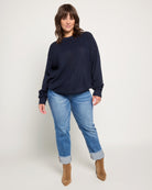 Navy $|& SEAS Coastal Crew Neck Pullover - UGC On Fig