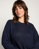 Navy $|& SEAS Coastal Crew Neck Pullover - SOF Full Front