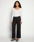 Black Rinse $|& Liverpool The Stride Wide Leg Jeans - UGC On Fig