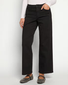Black Rinse $|& Liverpool The Stride Wide Leg Jeans - SOF Front