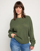 Olive $|& SEAS Coastal Crew Neck Pullover - SOF Front