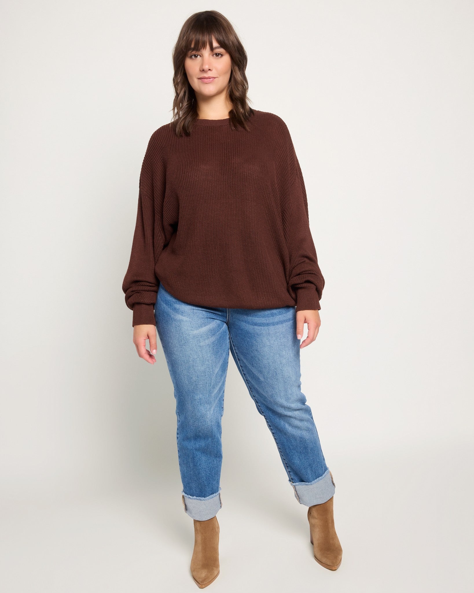 Chocolate $|& SEAS Coastal Crew Neck Pullover - UGC On Fig