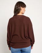 Chocolate $|& SEAS Coastal Crew Neck Pullover - SOF Back