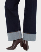 Indigo Rinse $|& Liverpool Morgan Cuffed Wide Leg Jean - Hanger Back