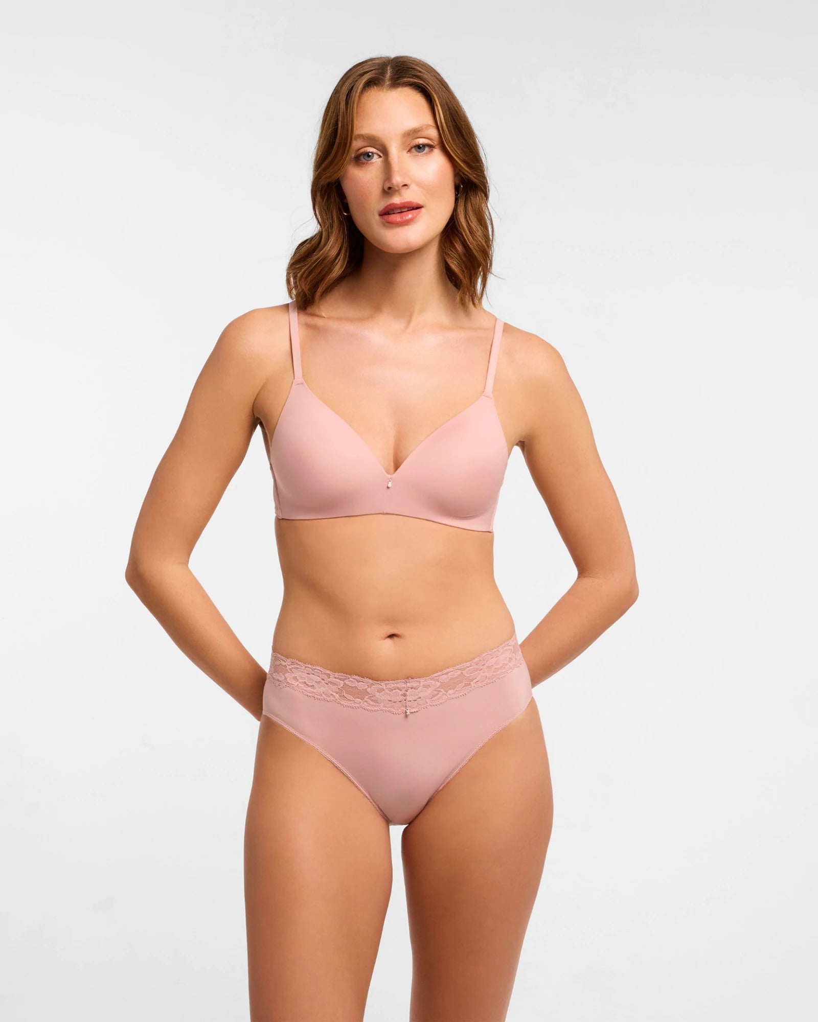Ballet Pink $|& Montelle Wire-Free T-Shirt Bra - VOF Detail