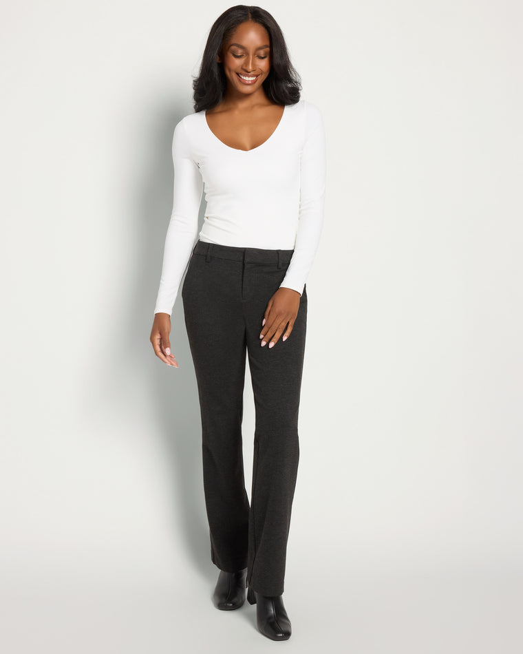 Heathered Charcoal $|& Liverpool Kelsey Flare Trouser - UGC On Fig