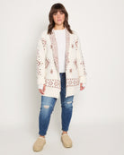 Cream Aztec $|& Herizon Aztec Cozy Jacquard Cardigan - UGC On Fig