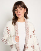 Cream Aztec $|& Herizon Aztec Cozy Jacquard Cardigan - SOF Full Front