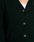 Hunter Green $|& Herizon Button Front Boyfriend Cardigan - SOF Full Front