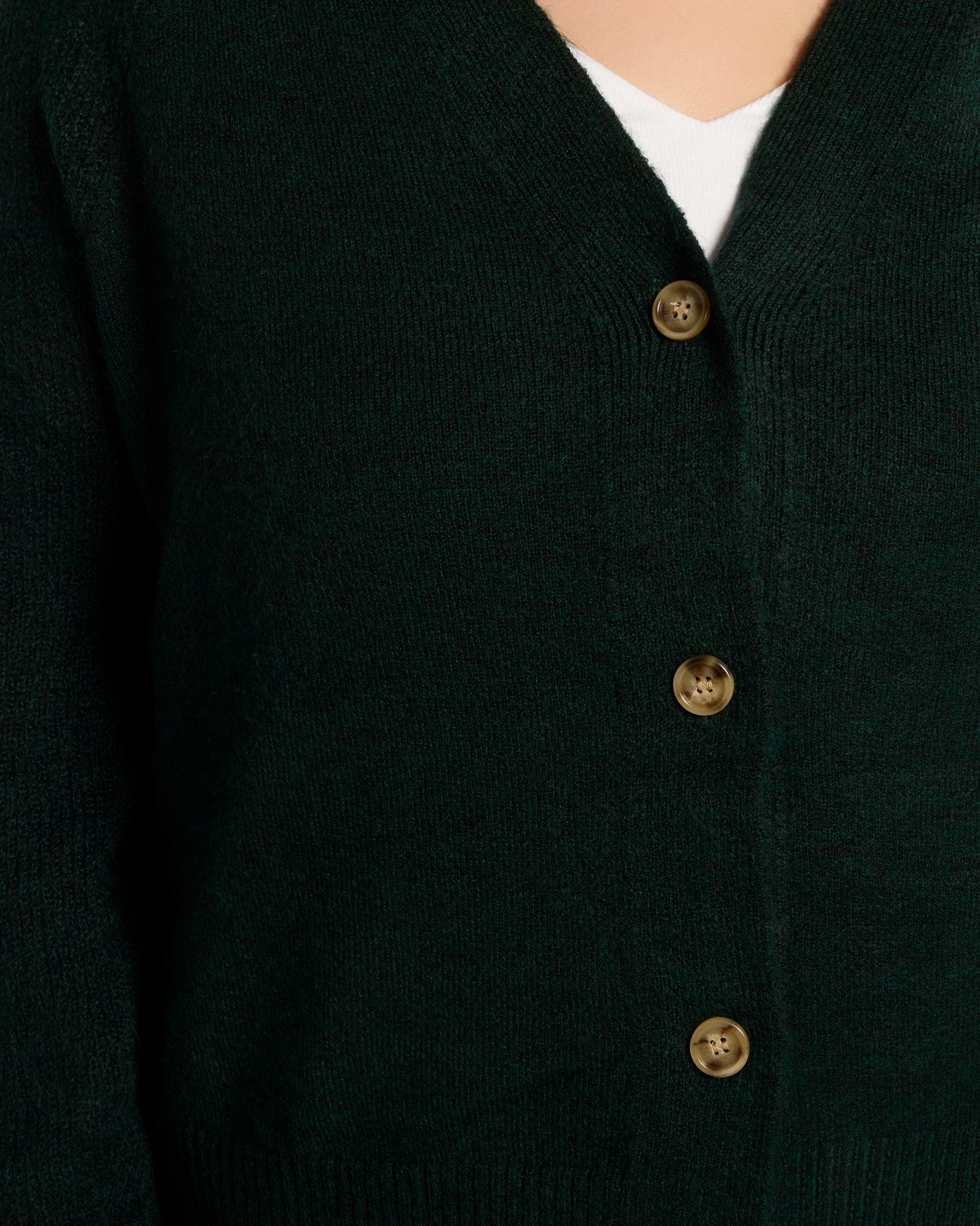 Hunter Green $|& Herizon Button Front Boyfriend Cardigan - SOF Full Front