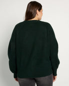 Hunter Green $|& Herizon Button Front Boyfriend Cardigan - SOF Back