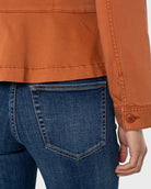 Ginger Spice $|& Liverpool Peplum Hem Trucker Jacket - Hanger Back