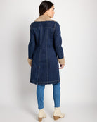 Rinse Wash $|& Liverpool Sherpa Trimmed Denim Trench Coat - SOF Back