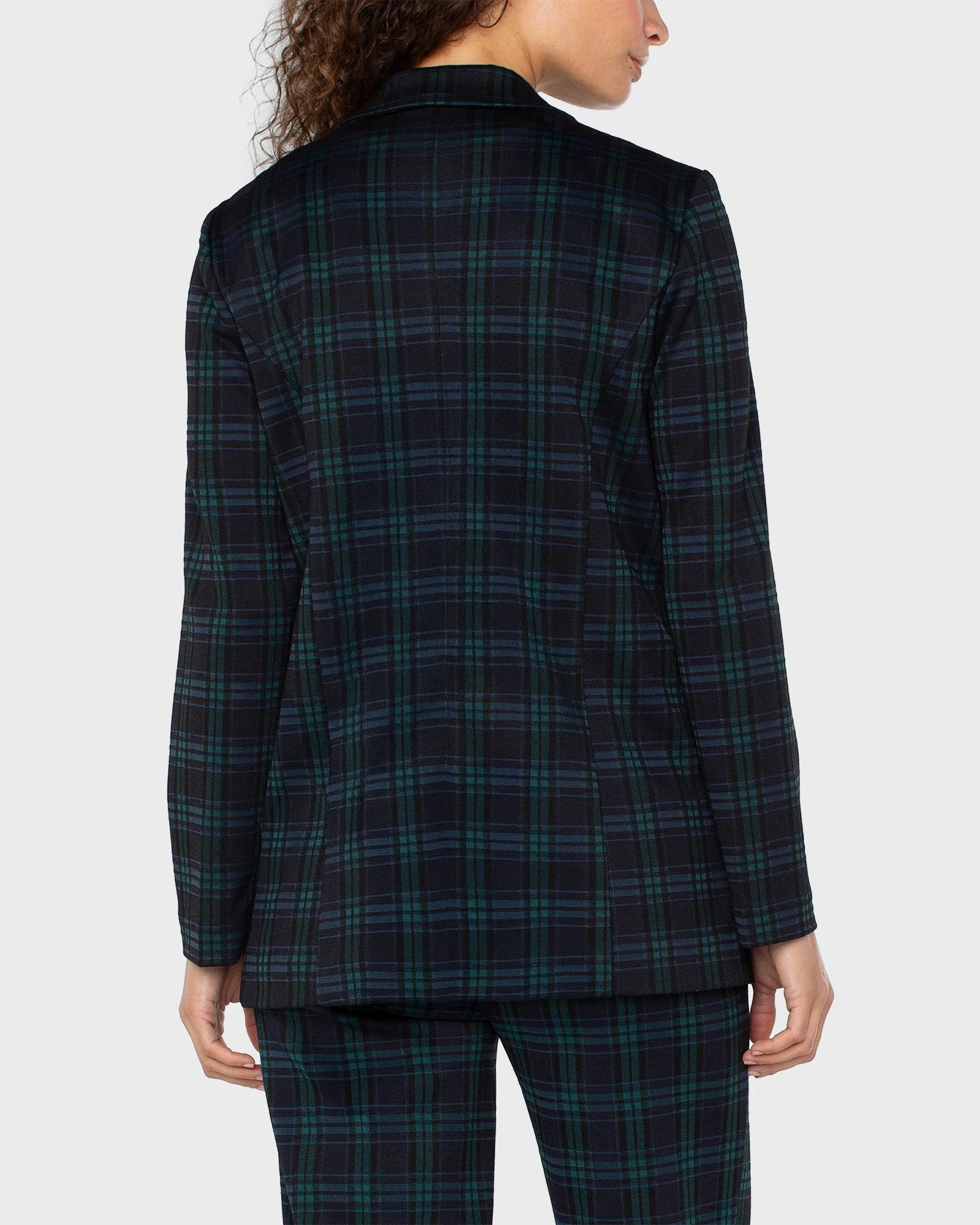 Black Watch Plaid $|& Liverpool Boyfriend Blazer - Hanger Side
