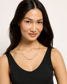 Gold $|& Macrae & Co Script Mama Necklace - SOF Front
