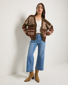 Mahogany Stripe $|& SEAS Crystal Canyon Striped Cardigan - UGC On Fig
