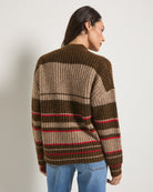 Mahogany Stripe $|& SEAS Crystal Canyon Striped Cardigan - SOF Back