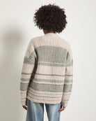 Olive Branch Stripe $|& SEAS Crystal Canyon Striped Cardigan - SOF Back